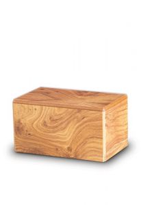 Mini urna funeraria de madera MDF patron natural
