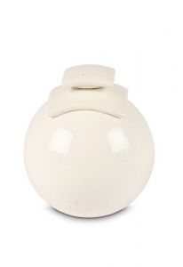 Mini-urna para cenizas porcelana 'Siena' blanca