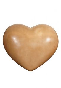 Urna en forma de corazón de madera - teñida clara