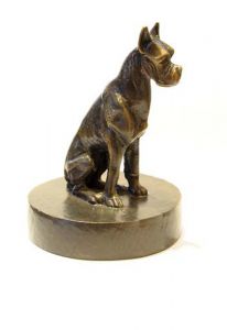 Urna funeraria bronce perro danés