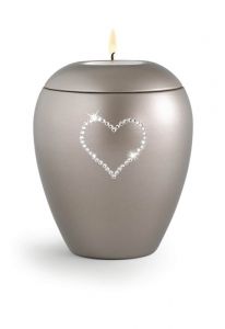 Urna para mascota 'Corazón' con vela (tamaños y colores diferentes)