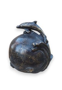 Miniurna bronce delfín