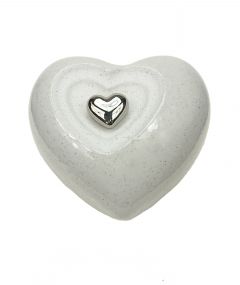 Mini urna cerámica con forma de corazón