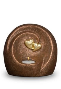 Urna para cenizas « Vínculo eterno » con portavelas, para dos adultos