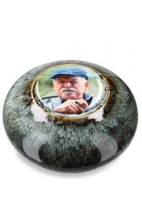 Urna funeraria personalizable con foto de porcelana en colores diferentes