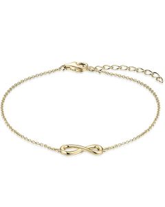 Pulsera conmemorativa Infinity de chapado en oro amarillo