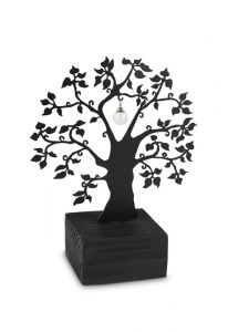 Urna funeraria escultura 'Árbol de la vida' con perla de cenizas