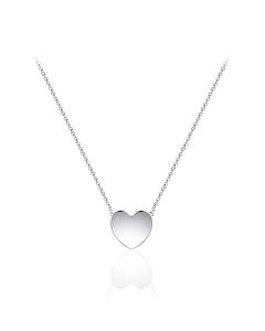 Colgante conmemorativa corazón de plata con collar