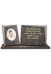 Memorial con foto en bloque