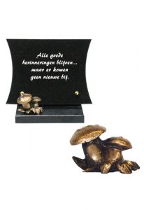 Memorial con setas de bronce