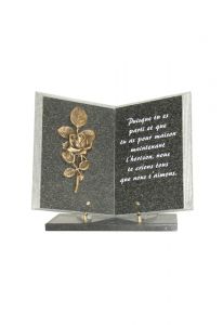 Memorial libro con rosa rama