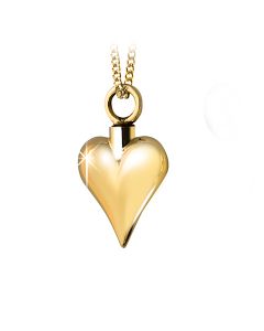 Joyería para ceniza corazón de oro