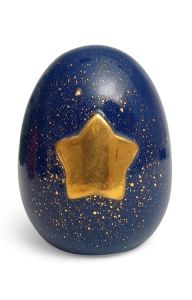Urna funeraria de cerámica con estrella dorada