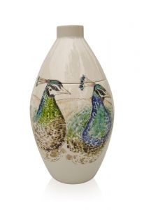 Miniurna pintada a mano 'Pavos reales'
