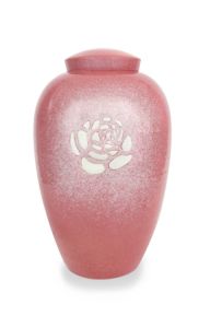 Urna cerámica con una rosa
