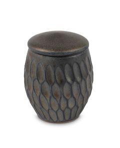 Mini urna para cenizas de cerámica - Lila dorado