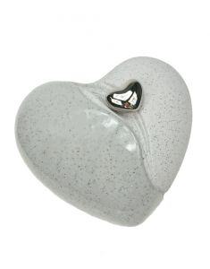 Urna funeraria cerámica con forma de corazón