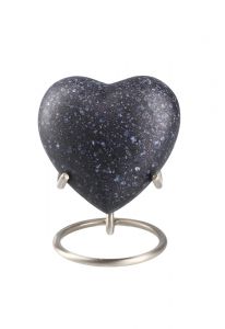 Miniurna corazón 'Elegance' con mirada de granito (soporte relicario)