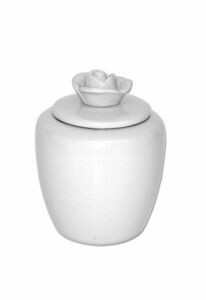 Miniurna funeraria bronce con una rosa