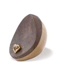 Urna funeraria cerámica con corazón de oro