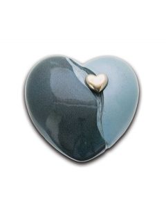 Mini urna funeraria cerámica con forma de corazón