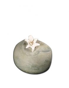 Urna funeraria cerámica con lirio