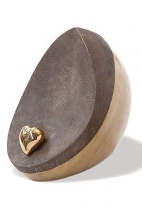 Urna funeraria cerámica con corazón de oro