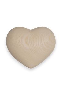 Mini urna para cenizas corazón de madera de arce