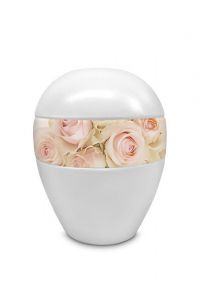 Mini urna funeraria porcelana 'Rosas'