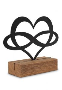 Escultura conmemorativa ‘Corazón con infinito’ con compartimento para cenizas