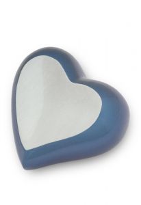 Mini urna latón corazón azul