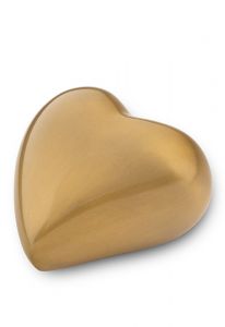 Mini urna latón corazón oro opaco