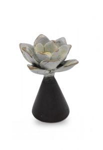 Escultura miniurna de bronce 'Flor de loto'
