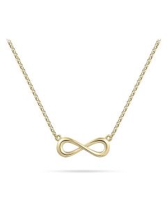 Colgante conmemorativa Infinity de chapado en oro amarillo con collar