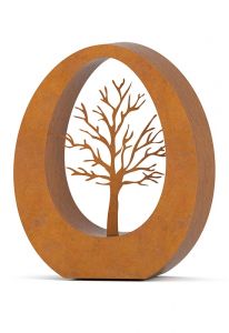 Urna de acero corten 'Árbol óvalo'