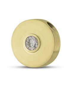 Joyería para ceniza en oro amarillo rodeada de diamantes