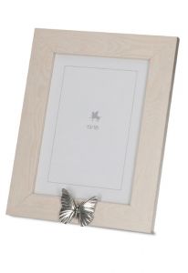 Urna macro de foto de color sólido con mariposa para cenizas
