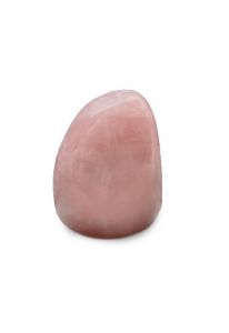 Piedra preciosa Cuarzo Rosa miniurna de pie