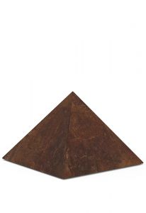 Urna funeraria bronce pirámide