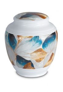 Urna funeraria de porcelana 'Classica' | Multicolor con estructura natural