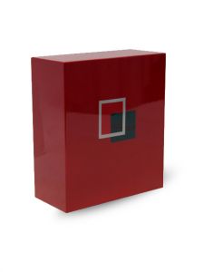 Urna fibra de vidrio 'Square' rojo