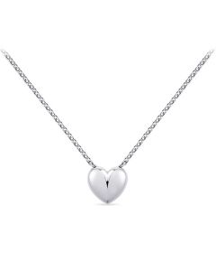 Colgante conmemorativa corazón de plata con collar