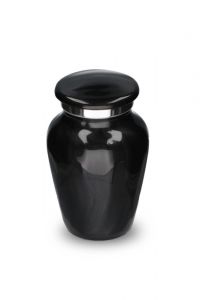 Urna funeraria pequeña 'Elegance' negro con aspecto de nácar