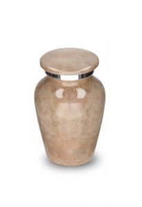 Urna funeraria pequeña 'Elegance' con aspecto de piedra natural beige