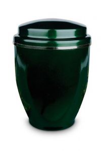 Urna para ceniza verde de metal