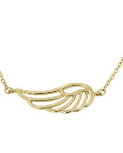 Colgante 'Ala de ángel' de oro amarillo 14k