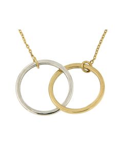 Colgante 'Compromiso' de oro bicolor 14k