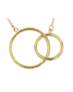 Colgante 'Doble círculo' de oro amarillo 14k