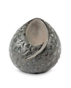 Mini urna para cenizas artesanal en forma de lágrima de cerámica 'Ohm' – verde
