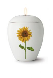 Miniurna ceramica con vela 'Girasol'